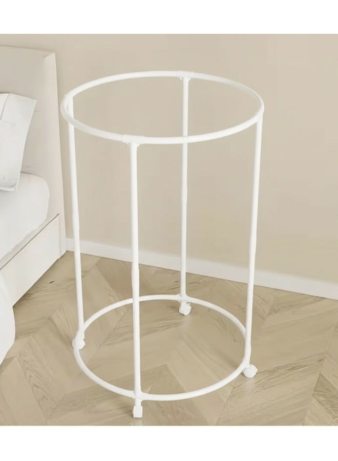 هابي هوم ستاند ملابس دائري متحرك بعجلات – شماعة ملابس معدنية قائمة بذاتها بزاوية دوران 360 درجة – منظم ملابس أرضي متعدد الاستخدامات للمنازل والمحلات التجارية والبوتيكات – تصميم عملي بثبات عالي وقدرة تحمل قوية وسهل التركيب - Image 3